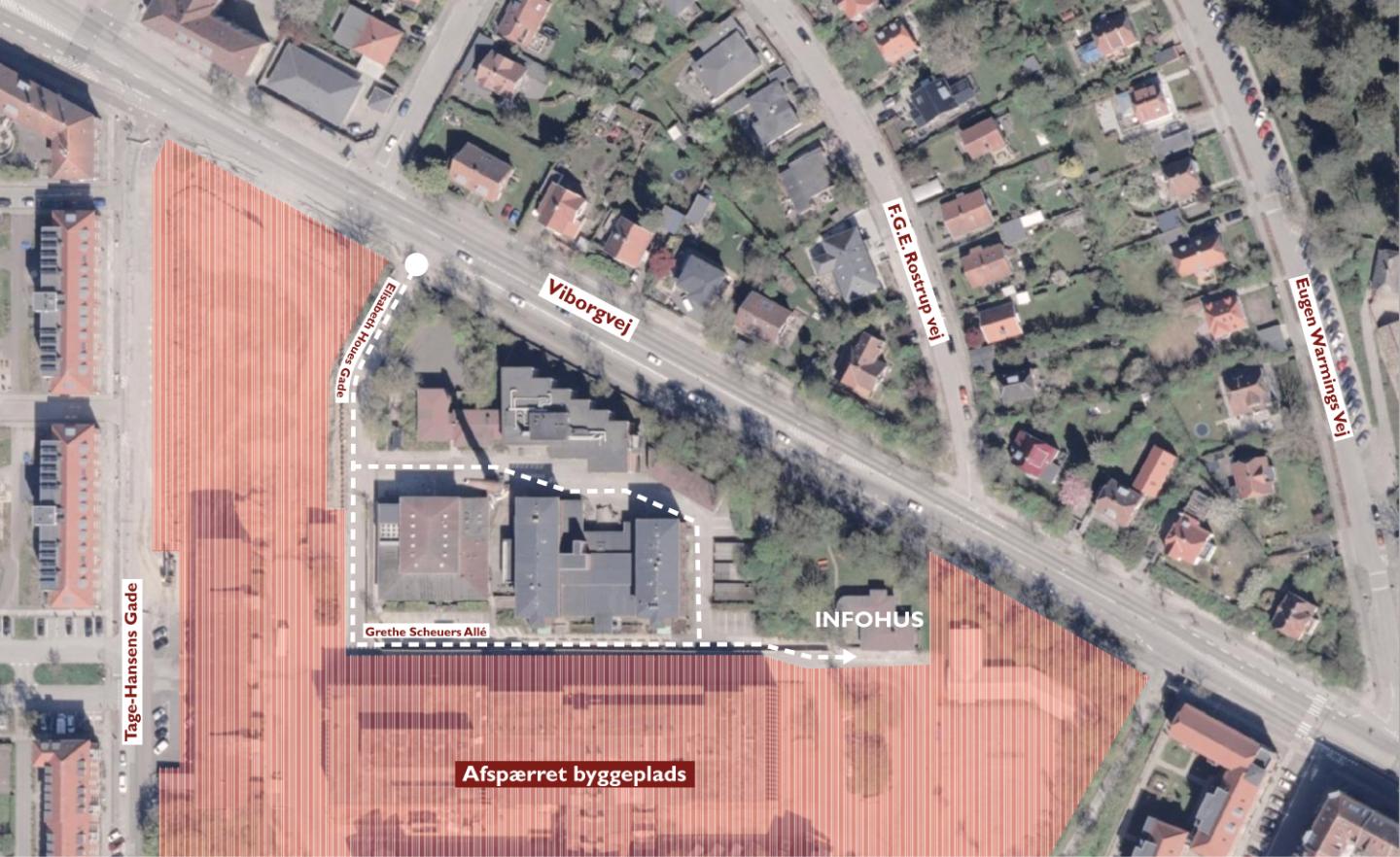 kort over vej til infohuset