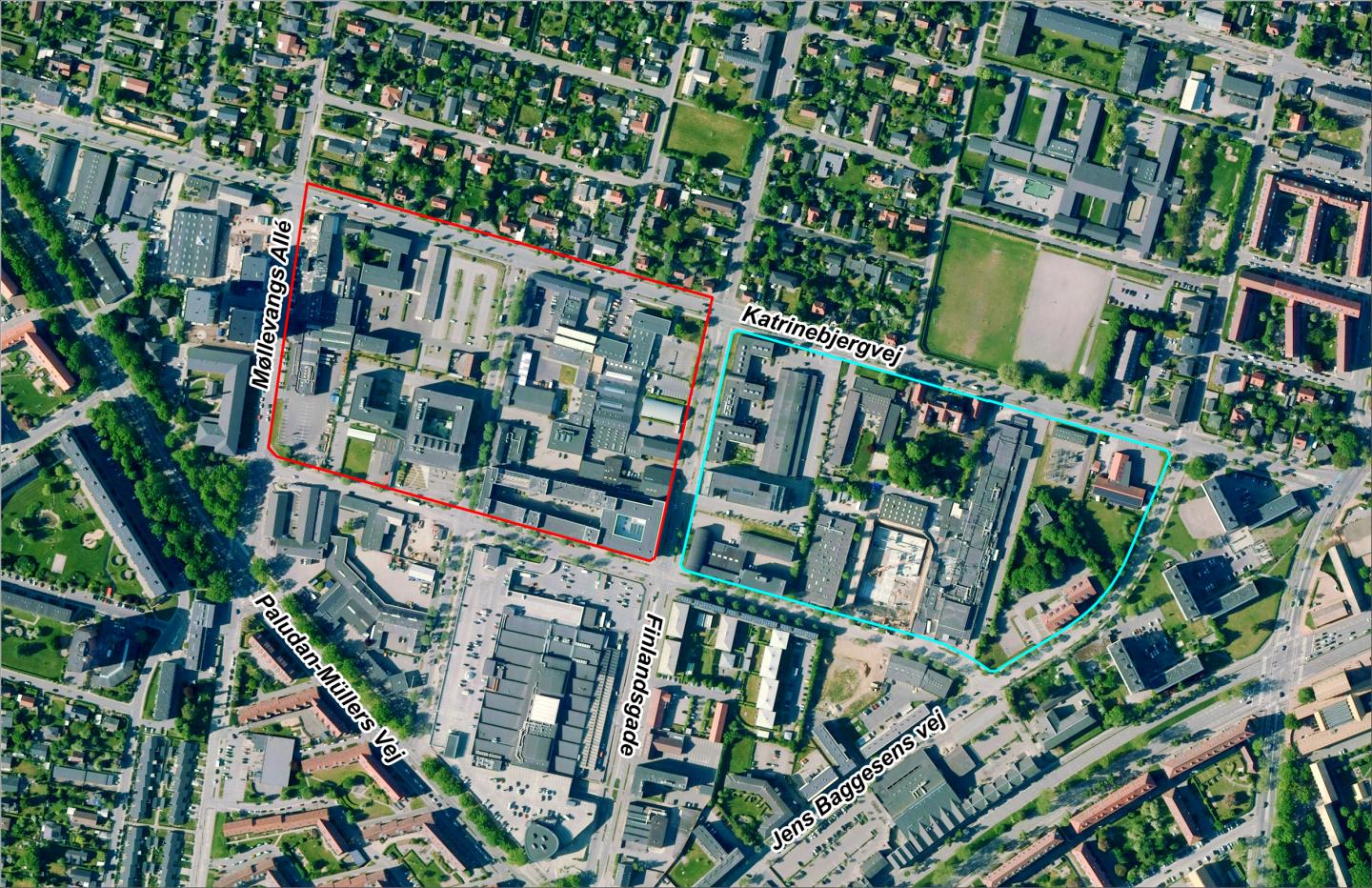 ortofoto oversigt over lokalplanområdet  