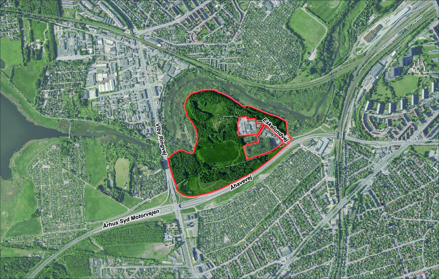 ortofoto oversigt over området  