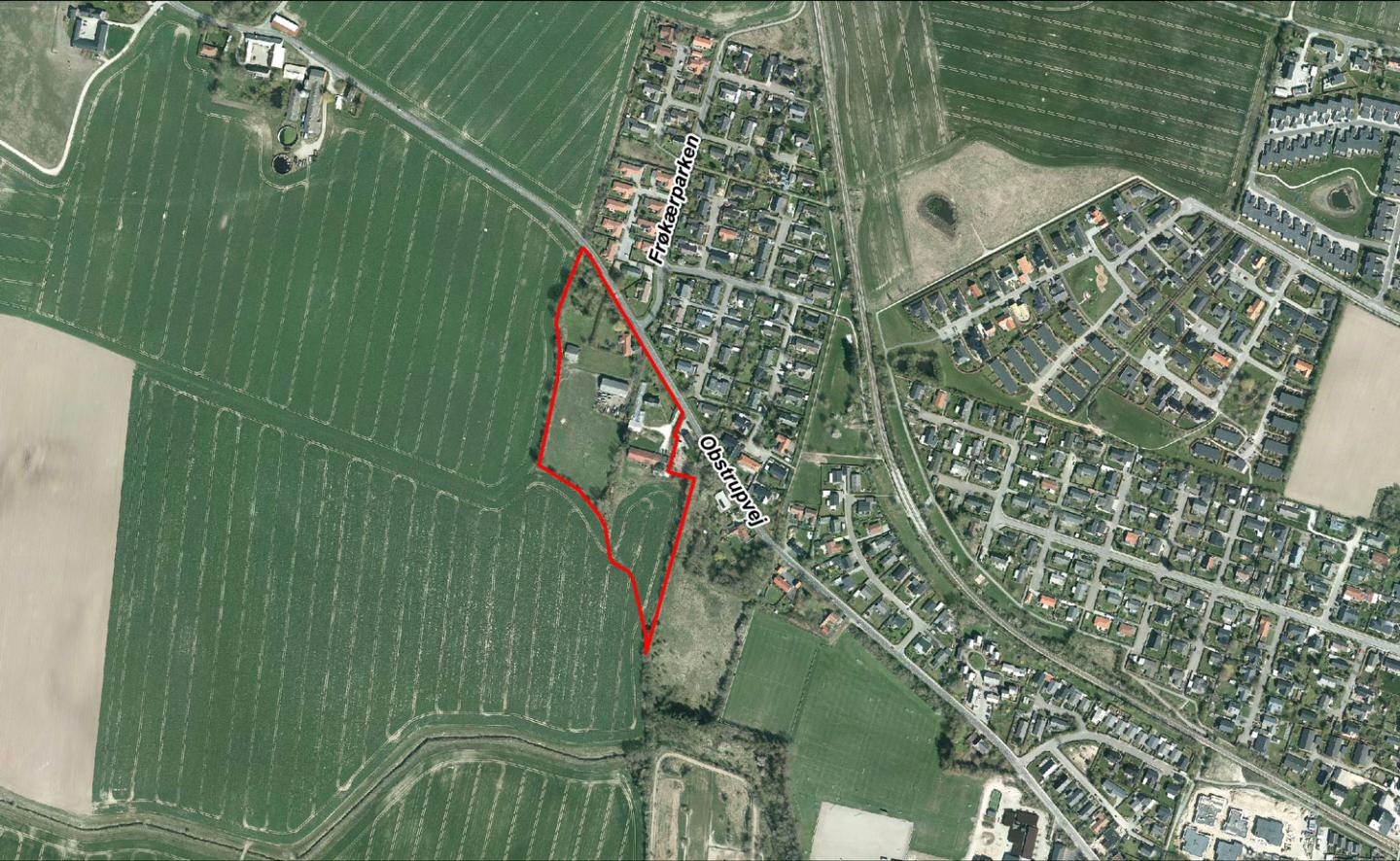 Kortafgrænsning - Obstrupvej 29-33, Mårslet 