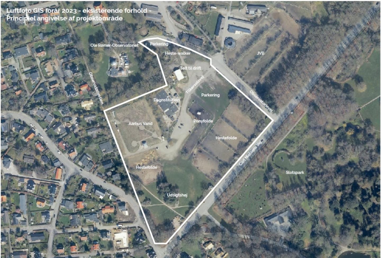 Eksisterende forhold for De sydlige arealer i Idrætsbyen i Kongelunden