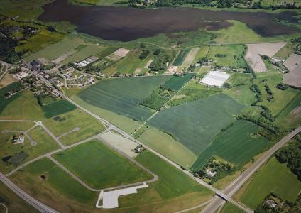 Luftfoto der viser området ved Årslev