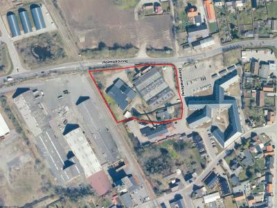 Luftfoto af afgrænsning for lokalplanforslag nr. 1212