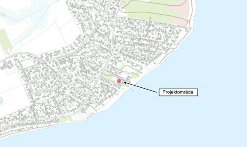 Kort der viser placeringen af antennemasten på Plantagevej 14
