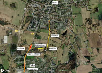 Cykelstiprojekt ved Beder-Malling