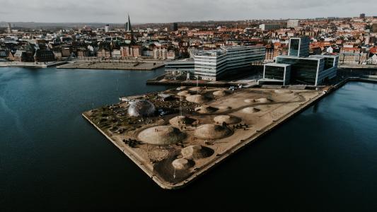 bypark på pier 2 ved Aarhus Ø