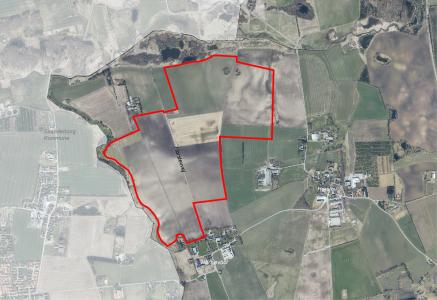 luftfoto for Solcelleanlæg i Hørslev