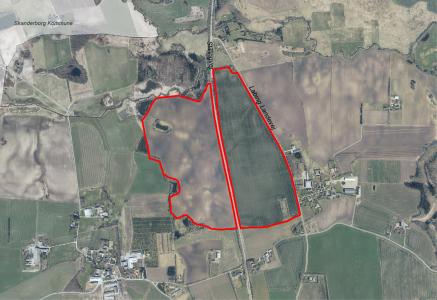 Luftfoto for Solcelle ved Labing