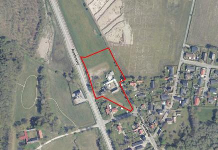 Luftfoto for Dagligvarebutik i Spørring