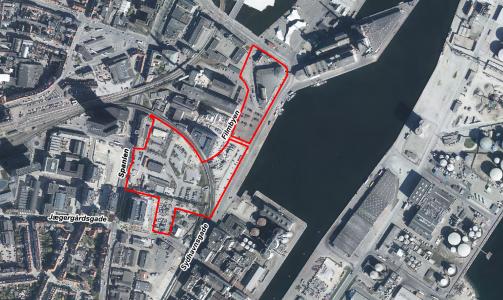 Kort over Sydhavnen og Mindet