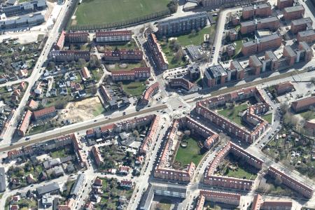 Luftfoto der viser Randersvej