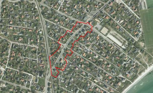 Kort over Nordre Strandvej