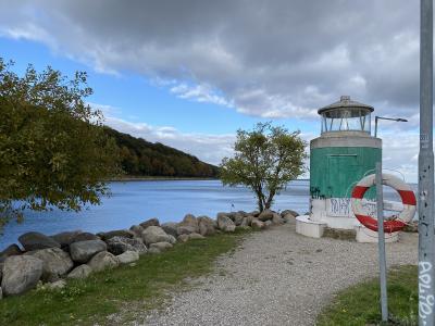 Gammelt fyrtårn på Aarhus Ø