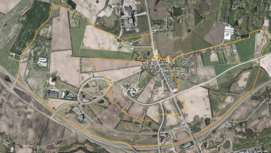 ortofoto oversigt over området  