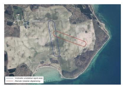 Udpegning af vindmøller ved Vosnæs