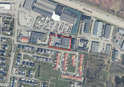 luftfoto for telemast på Runetoft