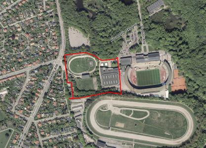 Luftfoto der viser afgrænsningen til LP 1238