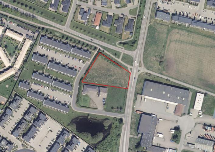 Luftfoto af afgrænsning for lokalplan nr. 1228