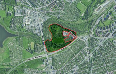 ortofoto oversigt over området  