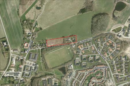 ortofoto oversigt over lokalplanområdet  