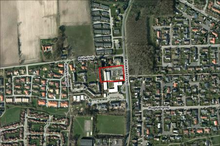 ortofoto oversigt over lokalplanområdet  