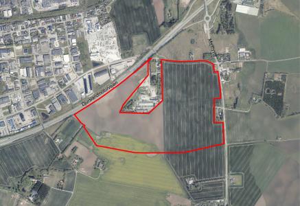 Luftfoto for Solcelle mellem Egå ogLystrup