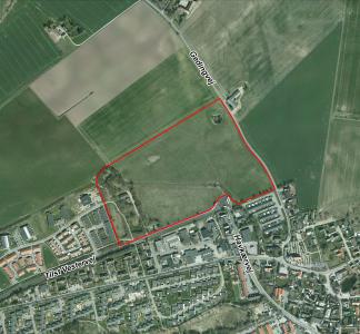 Luftfoto af afgrænsning for debatoplæg - Tilst Vestervej