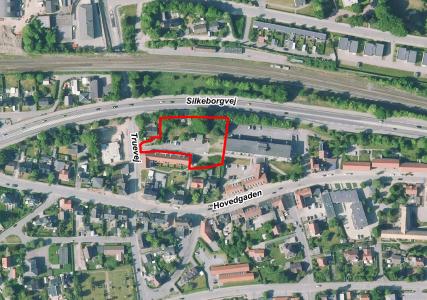 Kort som viser lokalplanafgrænsningen for lokalplan 1131 