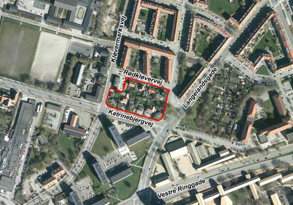 Luftfoto af Lokalplanafgrænsning for Lokalplanforslag nr. 1143