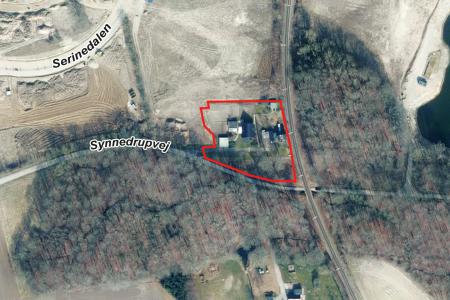 Luftfoto af afgrænsning for lokalplanforslag nr. 1213