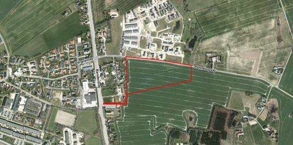 Luftfoto af Lokalplaneafgrænsning for Lokalplan 1132