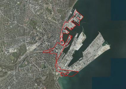 Kort over Aarhus Havn