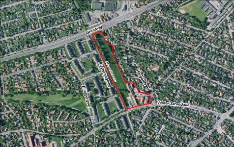 Kort over udvidelsen af Hørgården