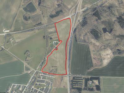 luftfoto - Logistikområde ved Segalt og Djurslandsmotorvejen