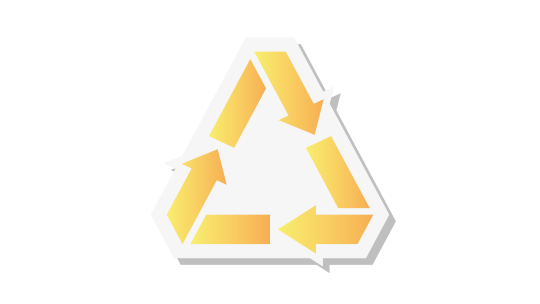 affaldshieraki genanvendelse ikon