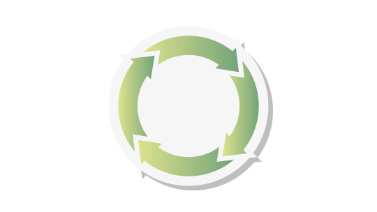 affaldshieraki genbrug ikon