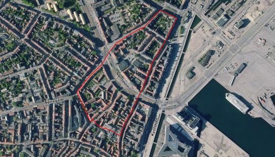 ortofoto oversigt over området  